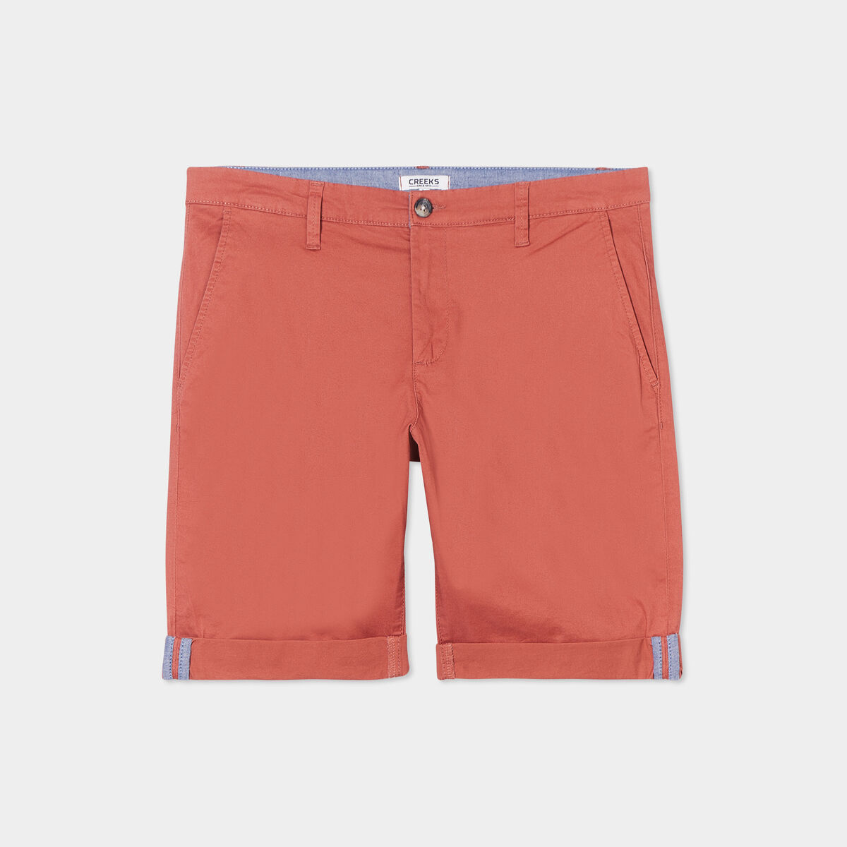 Short chino slim Creeks rouge homme