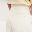 Short mom 5 poches coton ecru femme