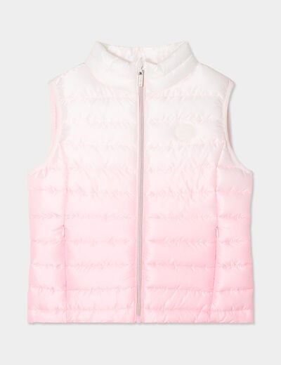Doudoune légère sans manches rose pastel fille