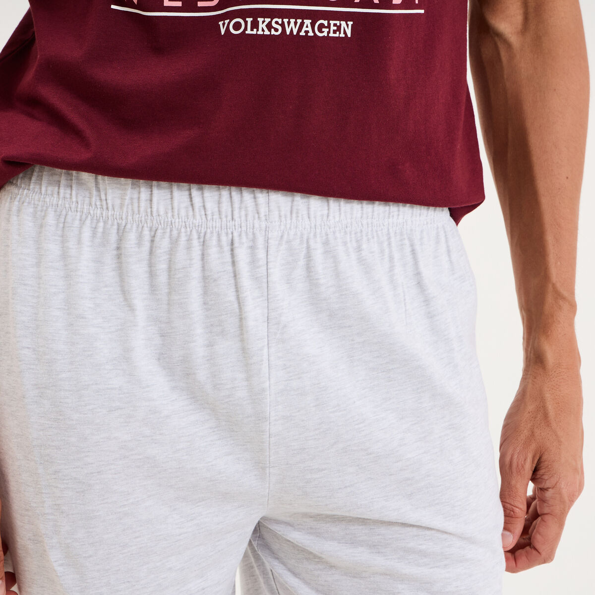 Ensemble pyjama short t-shirt Volkswagen bordeaux homme