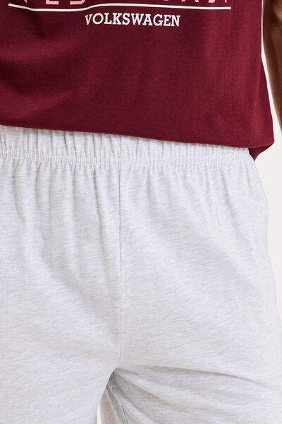 Ensemble pyjama short t-shirt Volkswagen bordeaux homme