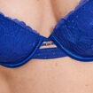 Soutien-gorge maxi push-up dentelle bleu electrique femme