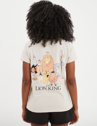 T-shirt manches courtes coton Roi lion sable femme