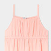 Robe midi fluide à bretelles rose clair fille