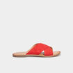 Mules brides croisées en cuir Kickers rouge femme
