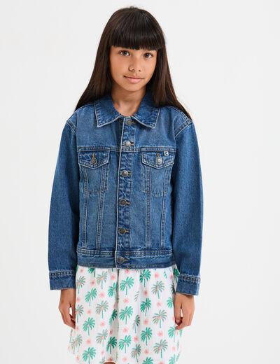 Blouson en jean coton denim stone garçon