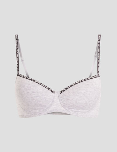 Soutien-gorge triangle paddé gris femme