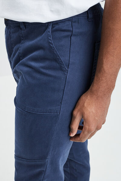 Pantalon droit Creeks bleu marine homme