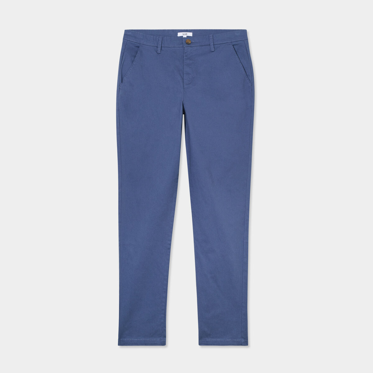 Pantalon chino droit stretch bleu foncé homme