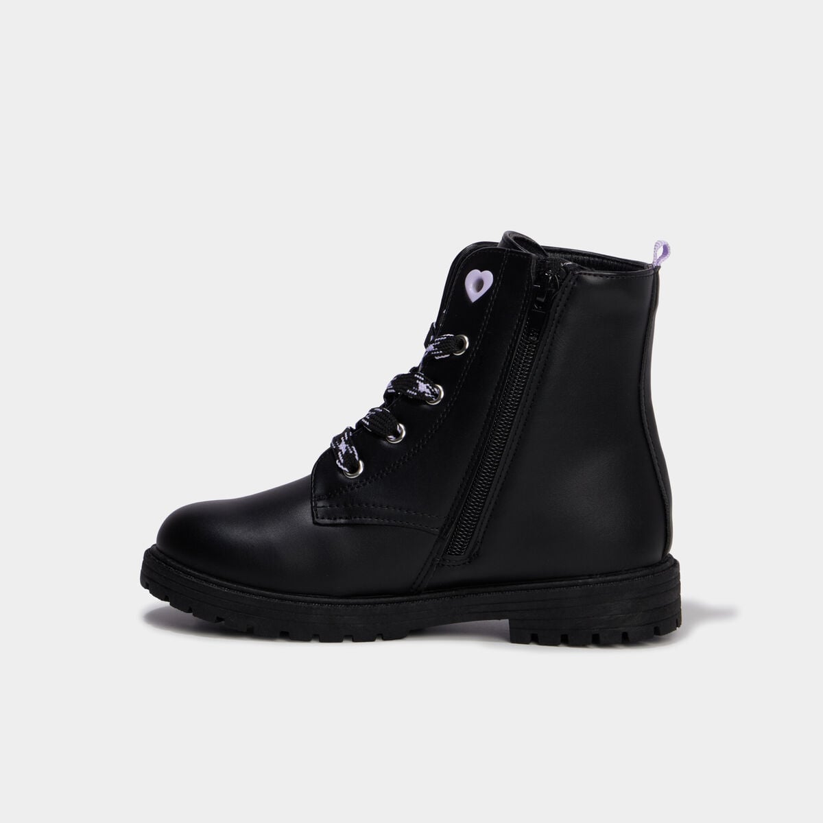 Boots &agrave; lacets crant&eacute;es Kuromi noir fille
