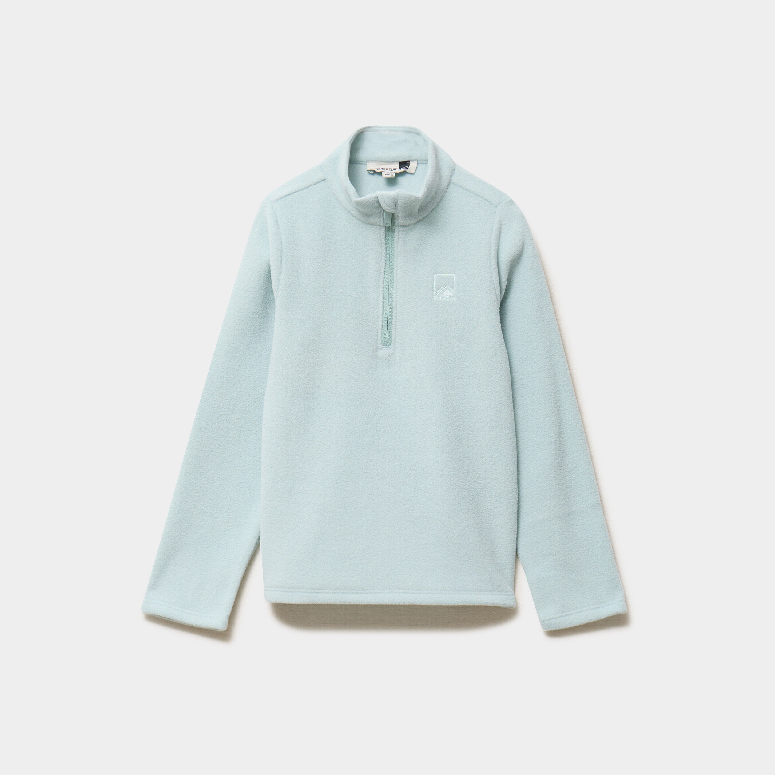Sweat polaire col camionneur bleu gris fille TRAPPEUR