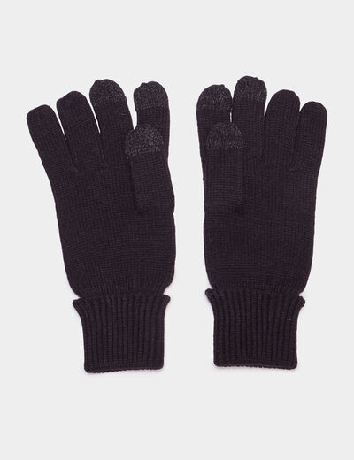 Gants tactiles noir femme