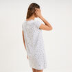 Chemise de nuit manches courtes gris clair femme