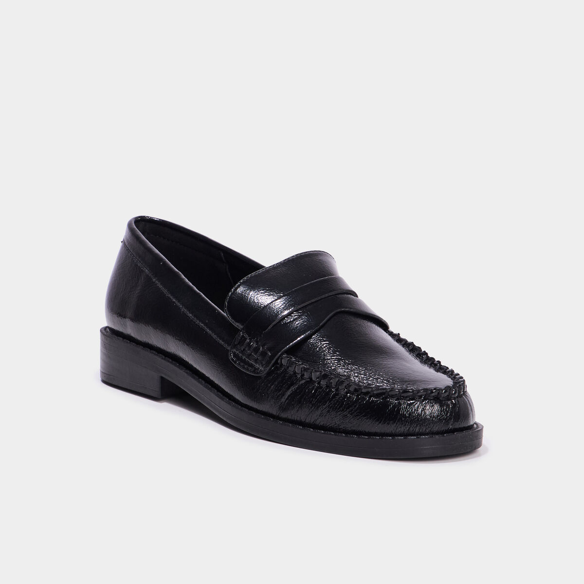 Mocassins vernis noir femme