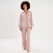 Ensemble pyjama chemise manches longues rose nude femme