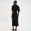 Robe longue effet nou&eacute; noir femme