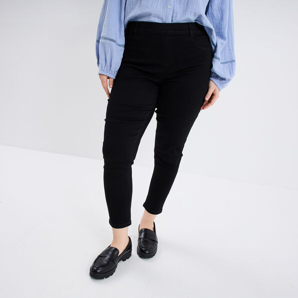 jegging avec passants taille haute denim noir femmegt Jegging avec passants taille haute denim noir femme grande taille