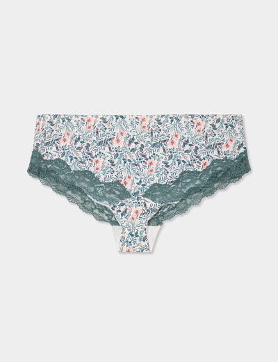 Shorty microfibre vert turquoise femme grande taille