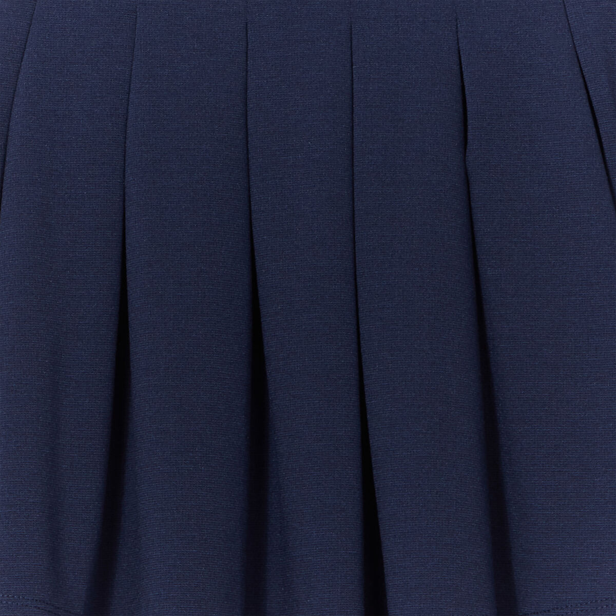 Jupe courte patineuse pliss&eacute;e bleu marine fille