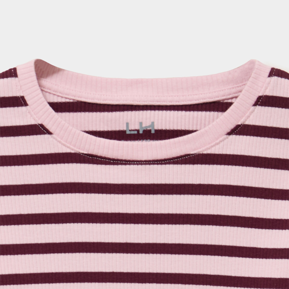 T-shirt c&ocirc;tel&eacute; ajust&eacute; manches longues bordeaux fille