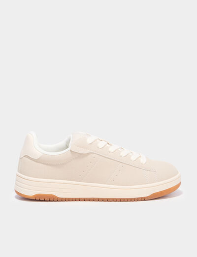 Tennis basses &agrave; lacets sable femme