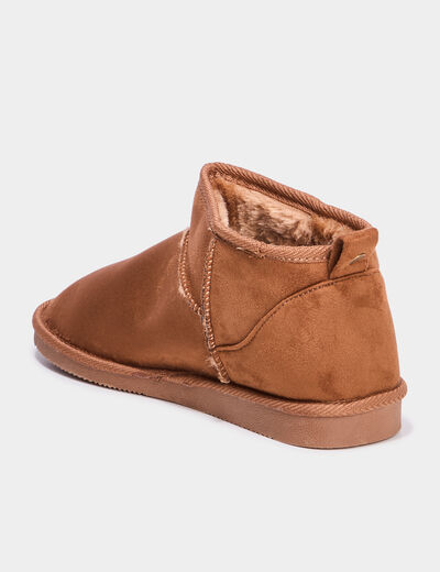 Bottines fourr&eacute;es marron femme