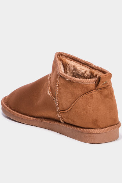 Bottines fourr&eacute;es marron femme