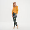Pull manches longues jaune moutarde femme