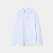 Chemise oversize 1 poche coton bleu ciel femme