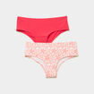 Lot 2 shortys microfibre sans couture ecru femme