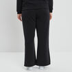 Pantalon de jogging bootcut noir femme grande taille