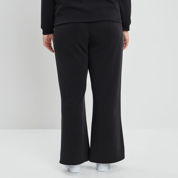 Pantalon de jogging bootcut noir femme grande taille