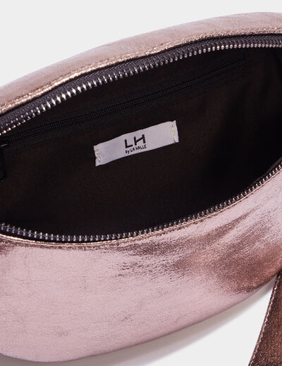 Sac banane arrondi couleur bronze femme