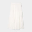 Jupe longue fluide taille &eacute;lastiqu&eacute;e blanc femme
