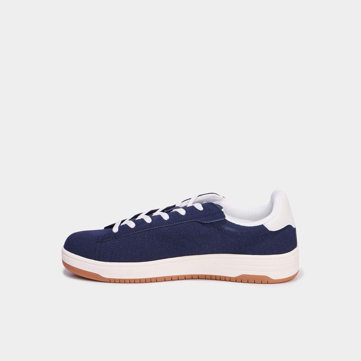 Tennis basses &agrave; lacets bleu marine homme