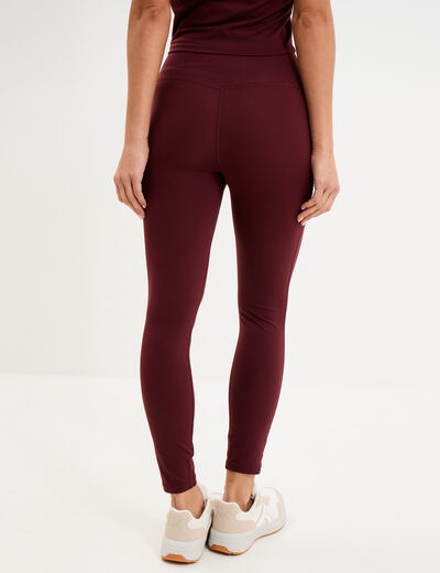 Legging de sport taille haute violet fonc&eacute; femme