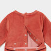 Dors-bien velours manches longues terracotta b&eacute;b&eacute;