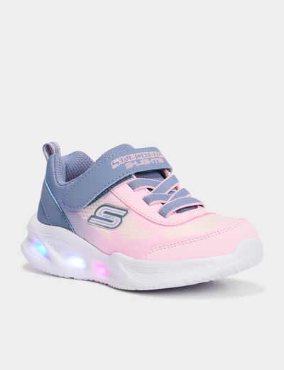 Baskets semelles lumineuses Skechers violet clair fille