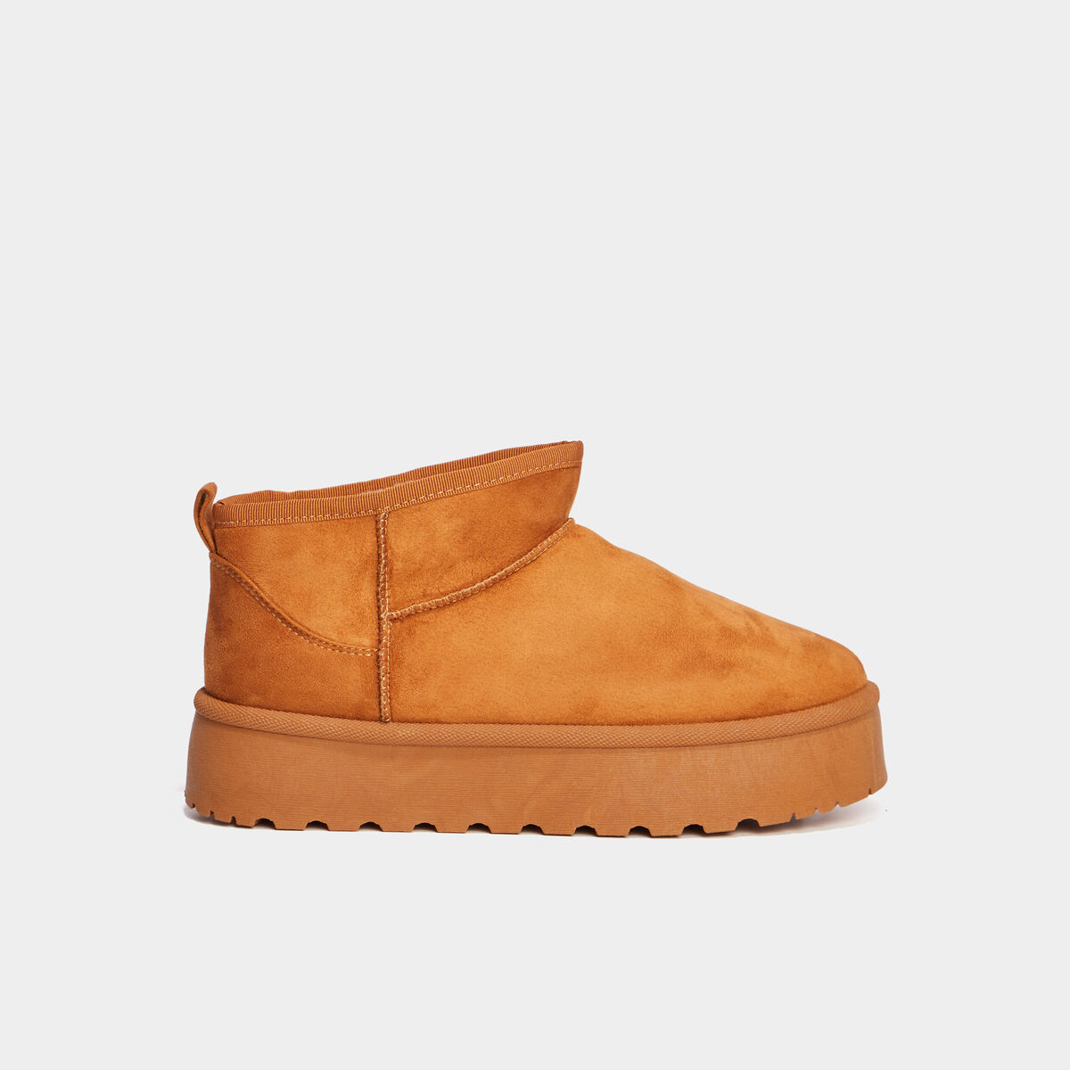 Bottines compensées fourrées Creeks marron femme