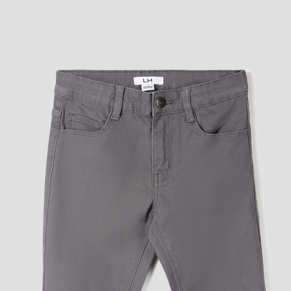 Pantalon slim stretch gris foncé garçon