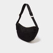 Sac banane effet su&eacute;dine noir femme