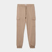Pantalon jogging cargo molleton taupe homme