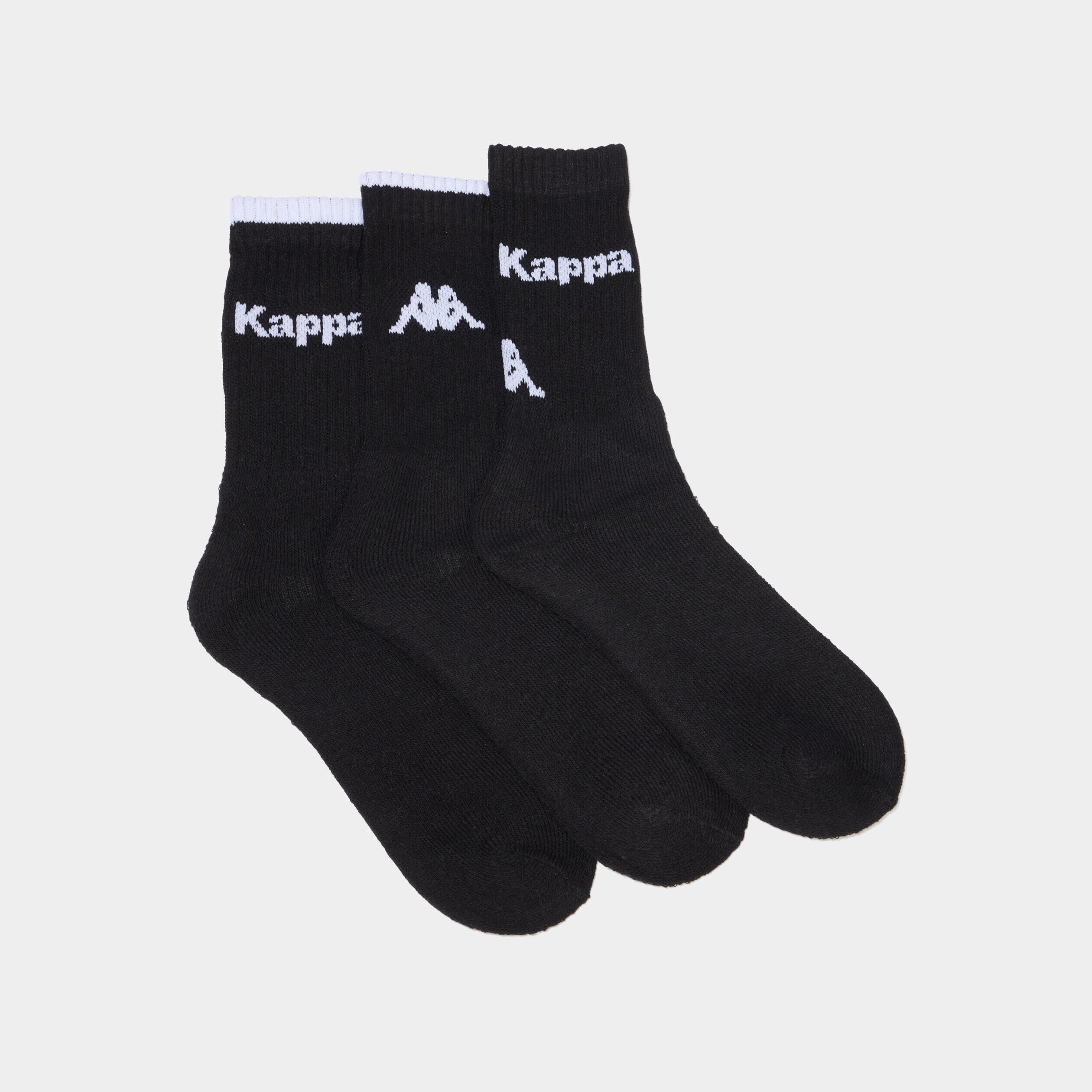 Lot 3 paires chaussettes sport Kappa noir garçon
