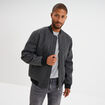 Blouson doubl&eacute; col teddy gris fonc&eacute; homme