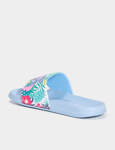 Mules de plage Stitch bleu femme