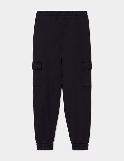 Pantalon de jogging cargo noir garçon