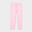 Pantalon cigarette coton élastiqué rose clair femme