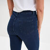 Jegging skinny taille haute denim brut femme