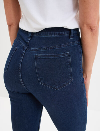Jegging skinny taille haute denim brut femme