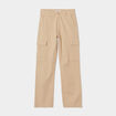 Pantalon cargo droit sable femme